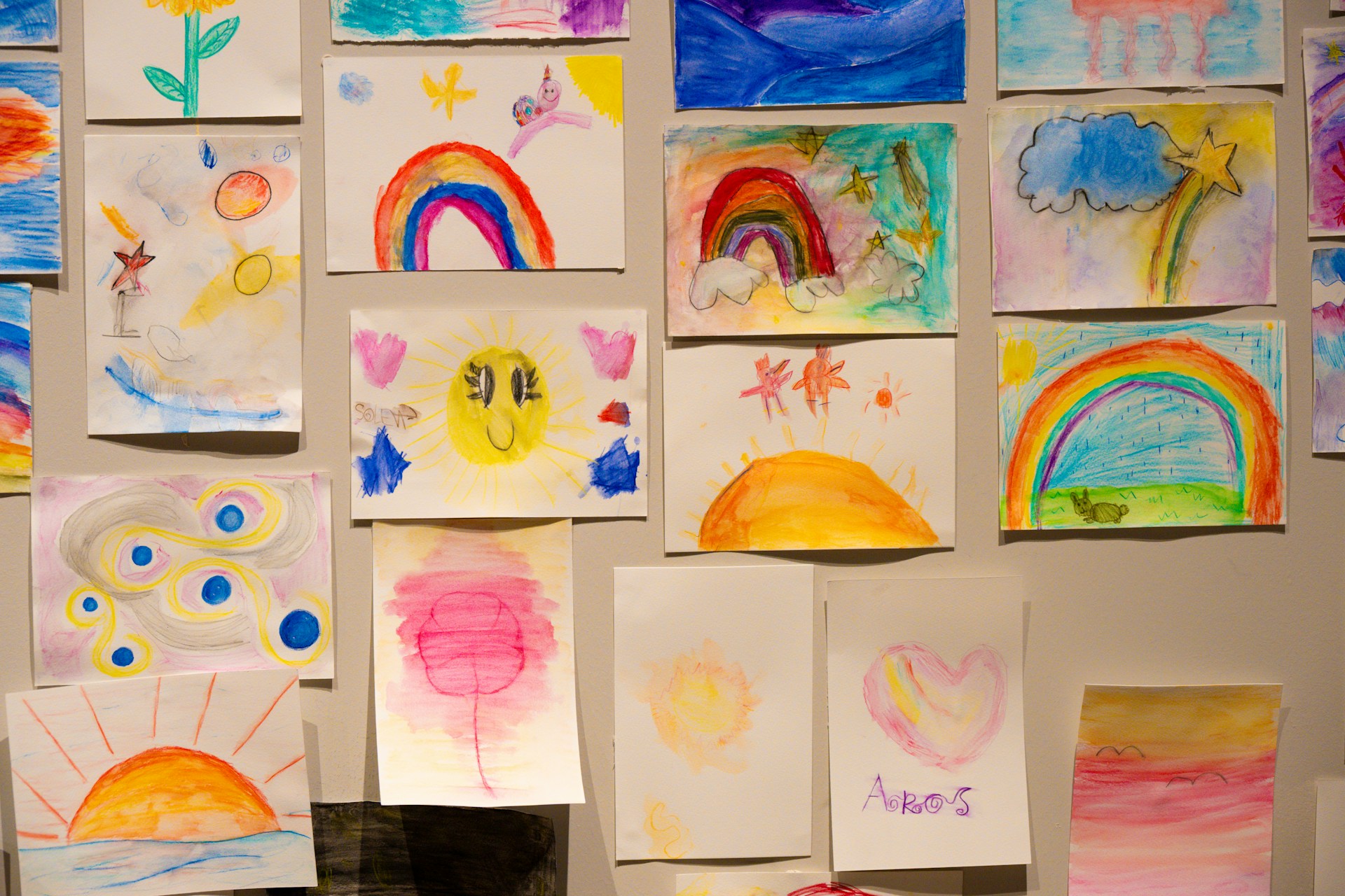 Colourful children’s drawings
